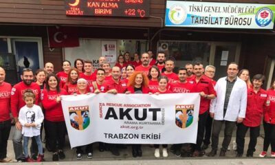 AKUT Trabzon Ekibi ve Kızılay işbirliği ile Kan Bağışı Kampanyası düzenlendi