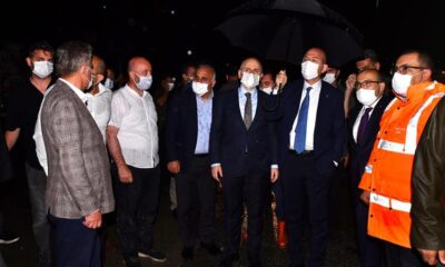 Bakanlar Ve Başkan Zorluoğlu Sel Bölgesinde İncelemelerde Bulundu