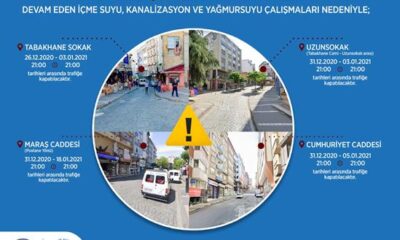 Altyapı Çalışmaları Nedeniyle Bazı Yollar Trafiğe Kapanacak