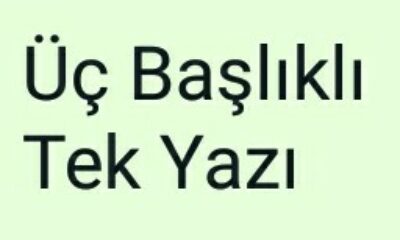 ÜÇ BAŞLIKLI TEK YAZI