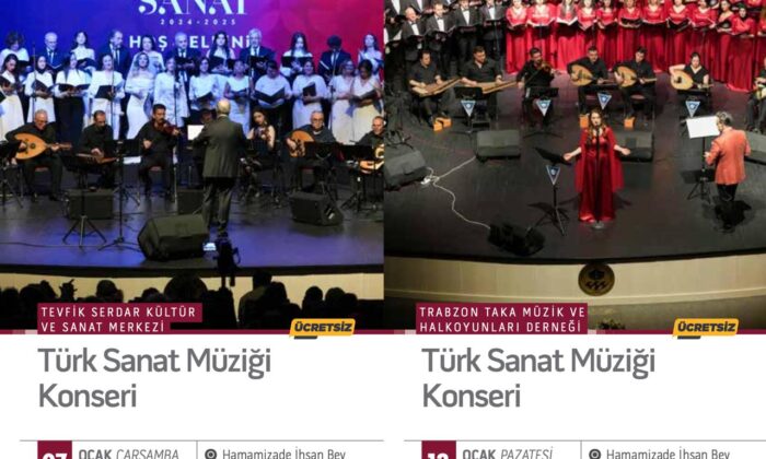 TRABZON YENİ YILI KÜLTÜR VE SANAT ETKİNLİKLERİYLE KARŞILIYOR